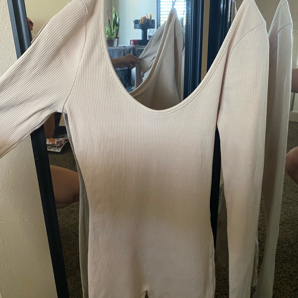 Ribbed romper, brand new, slightly see through